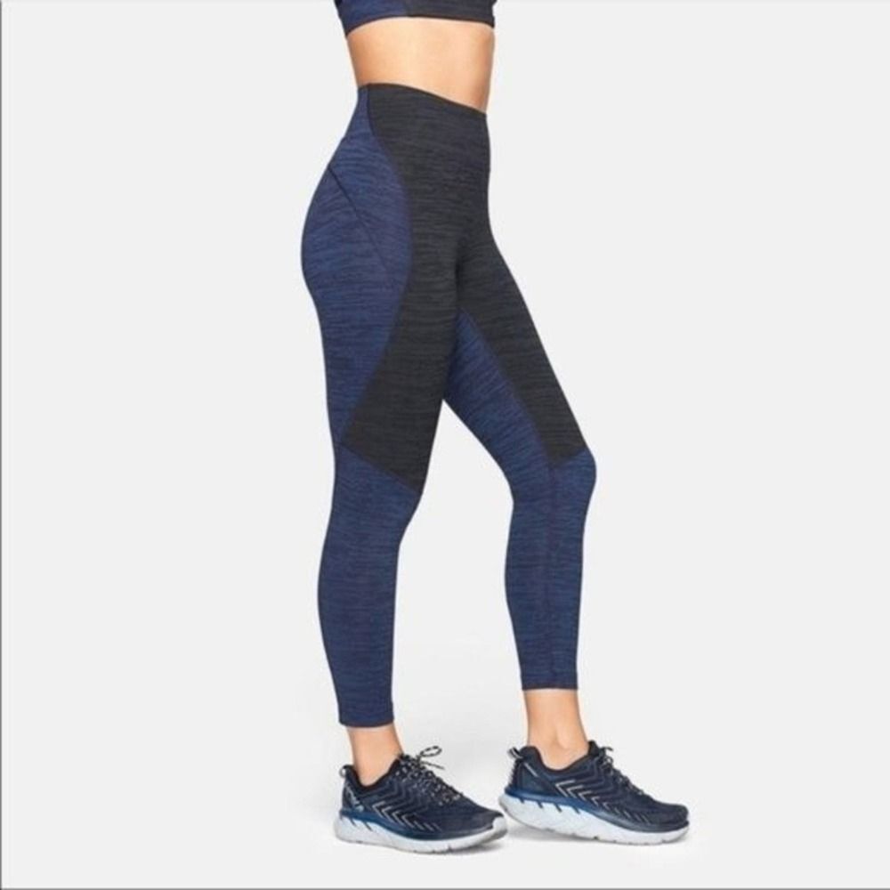 Outdoor Voices Warmup Compression Legging, Two Toned Navy and Black, 7/8, M
